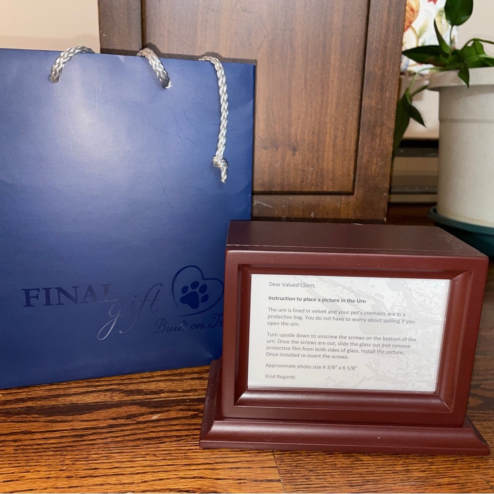 Pet urn by Final Gift